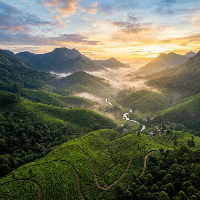 Green mountains and sustainable Indian landscape